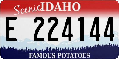 ID license plate E224144