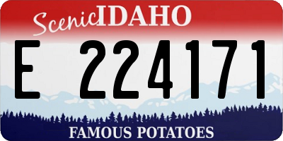ID license plate E224171
