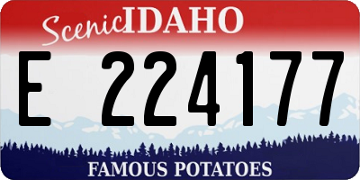 ID license plate E224177