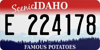 ID license plate E224178