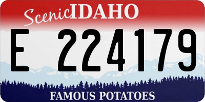 ID license plate E224179