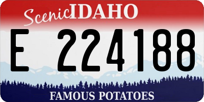 ID license plate E224188