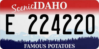 ID license plate E224220