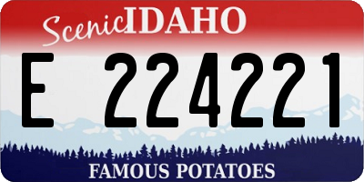 ID license plate E224221