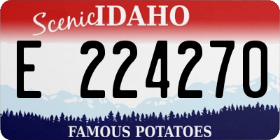 ID license plate E224270