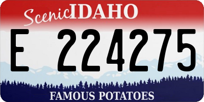 ID license plate E224275