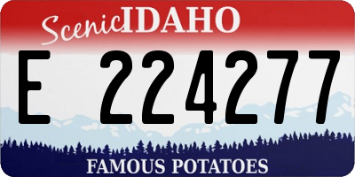 ID license plate E224277