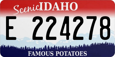 ID license plate E224278