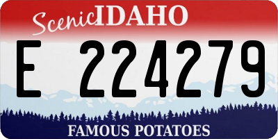 ID license plate E224279