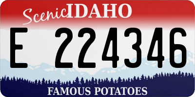 ID license plate E224346