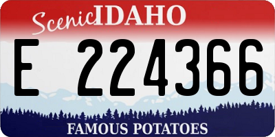 ID license plate E224366