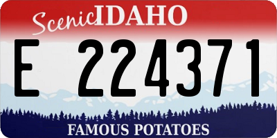 ID license plate E224371