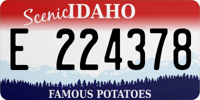 ID license plate E224378