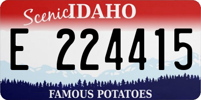 ID license plate E224415