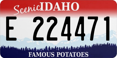 ID license plate E224471