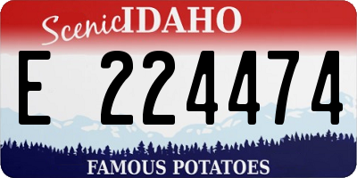 ID license plate E224474