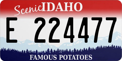 ID license plate E224477