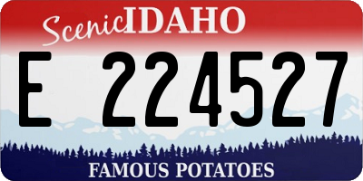 ID license plate E224527