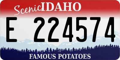 ID license plate E224574