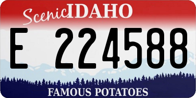 ID license plate E224588