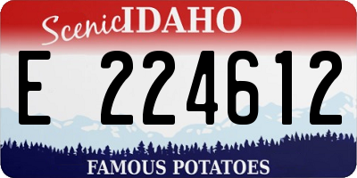 ID license plate E224612
