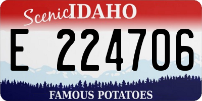 ID license plate E224706