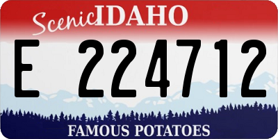 ID license plate E224712