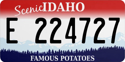 ID license plate E224727
