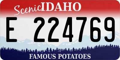 ID license plate E224769