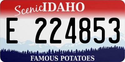 ID license plate E224853