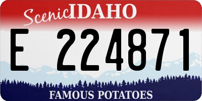 ID license plate E224871