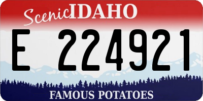 ID license plate E224921