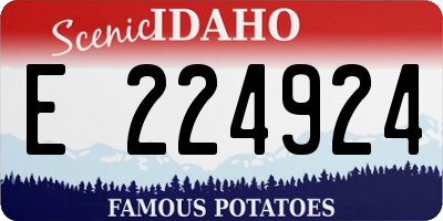 ID license plate E224924