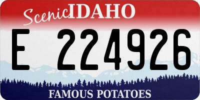 ID license plate E224926