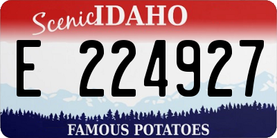 ID license plate E224927