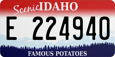ID license plate E224940