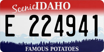 ID license plate E224941