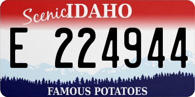 ID license plate E224944