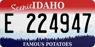 ID license plate E224947