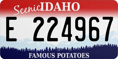 ID license plate E224967