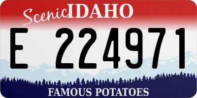 ID license plate E224971