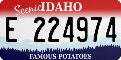 ID license plate E224974