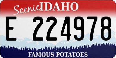 ID license plate E224978