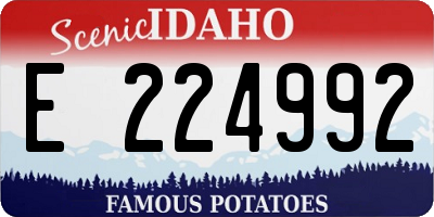 ID license plate E224992