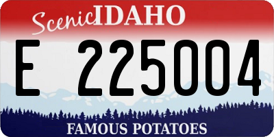 ID license plate E225004