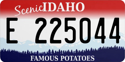 ID license plate E225044