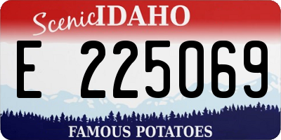 ID license plate E225069