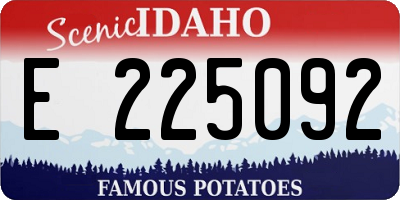ID license plate E225092