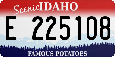 ID license plate E225108