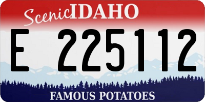 ID license plate E225112